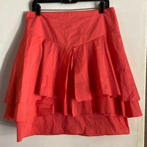 NWT Samuel Dong coral ruffled mini skirt